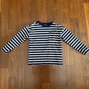 H&M Navy and White Striped Kids Shirt Size 5T